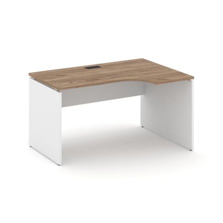 Стол рабочий эргономичный SN-D.SPA-011(R) (1380х700/980х750) (Дуб Табак/Белый)