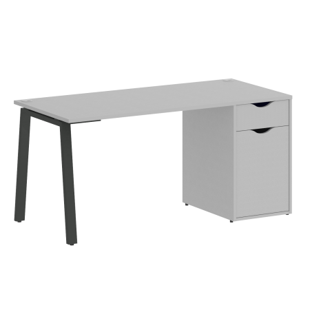 Стол письменный VR.SP-3-158.1.A 1580x720x750 (Серый/Антрацит Металл)