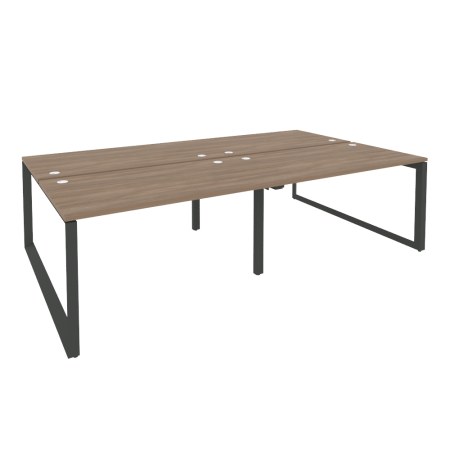 Рабочая станция на О-образном м/к Onix O.MO-D.RS-4.3.8 2760x1635x750 (Дуб Аризона/Черный металл)