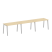 Рабочая станция на 3 рабочих места на А-образном м/к Metal System Style БА.СМ-3.2 3600x720x750 (Дуб наварра/Серый металл)