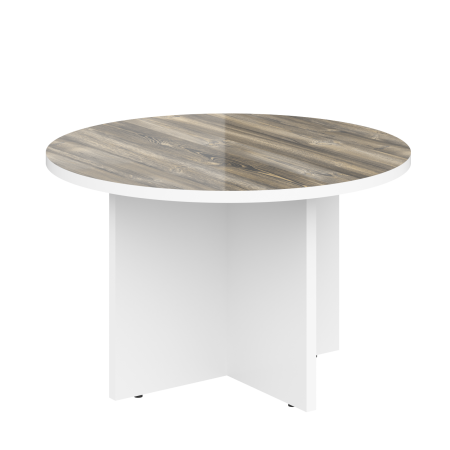 Стол для переговоров Morris MCT 120 1200x1200x750 (Дуб Базель/Белый)