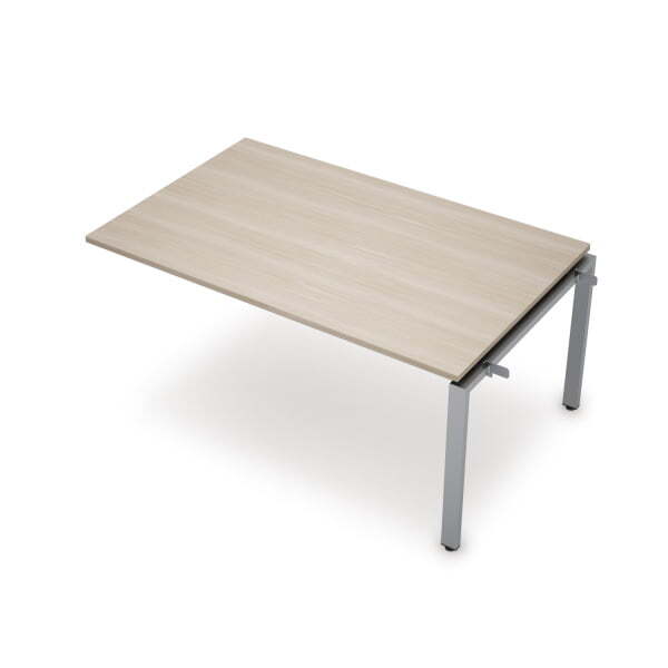 6МПС.602 Бенч-система для переговорных столов, средний модуль (1200x1000x750) (Шамони светлый/Алюминий матовый)