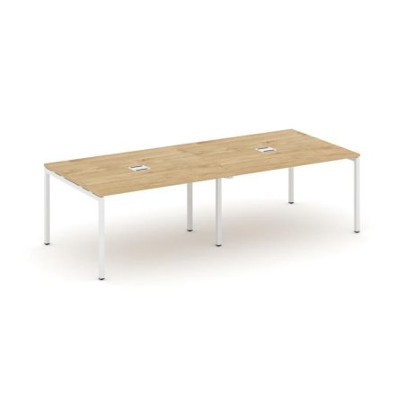 Стол переговорный SN-4P.SPRG-043 (2760х1180х750) (Тиквуд Светлый/Металл Белый)