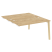 Стол-приставка двойной на деревянных опорах Onix Wood OW.D.SPR-3.8 1380x1635x750 (Тиквуд Светлый/Дуб Темный)