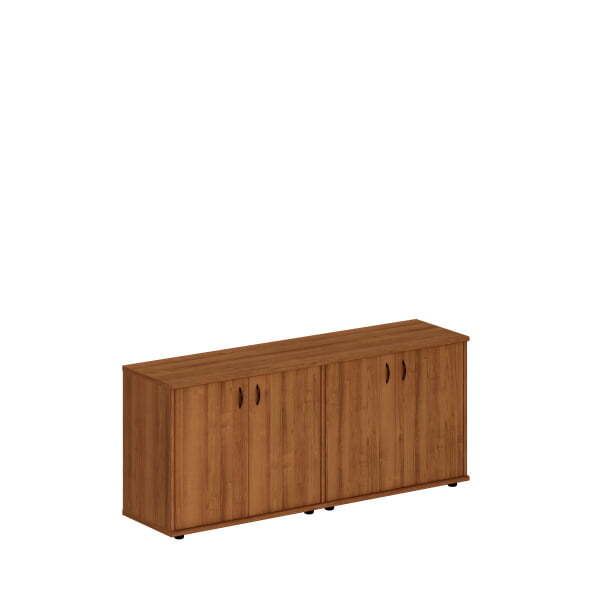 Шкаф комбинированный низкий (закрытый + закрытый) Престиж Исп.08 1750x460x750 (Темный орех)