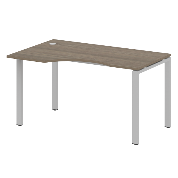 Стол криволинейный левый Metal System Style БП.СА-2 Л 1400x900x750 (Вяз/Серый металл)