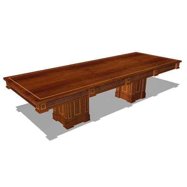 Стол для переговоров прямоугольный Art&Lux ALX1133 3200x1200x780 (Красное дерево)