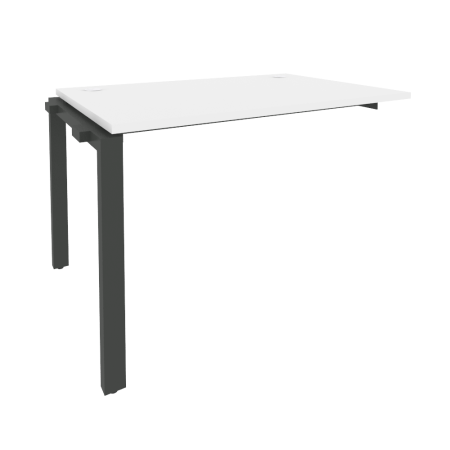 Наборный элемент рабочей станции на П-образном м/к Onix O.MP-1.NRS-2.8 1180x800x750 (Белый Бриллиант/Черный металл)