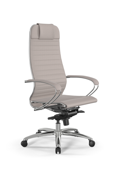 Кресло для руководителя Метта Samurai L1-3K - Infinity /Uc02/Nc02/K2cL(M06.B31.G04.W03) (Светло-бежевый)