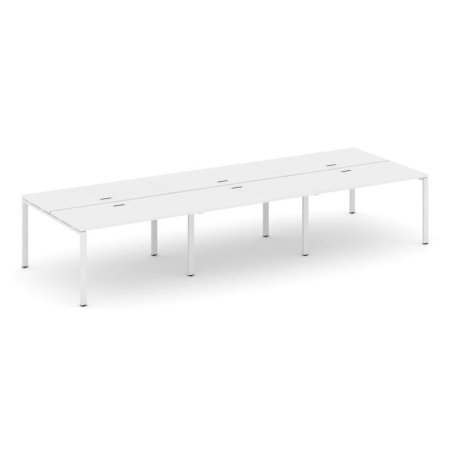 Рабочая станция 2-х сторонняя SN-6P.DRS-083 (4140х1632х750) (Белый/Металл Белый)