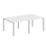 Переговорный стол 2 столешницы Metal System Style БП.ПРГ-2.1 2000x1235x750 (Дуб Наварра/Серый металл)