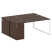 Рабочая станция с шкафом-купе на О-образном м/к Metal System Style БО.РС-СШК-1.3 Т 1810x1475x750 (Дуб наварра/Серый металл)