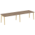 Стол переговорный на деревянных опорах Onix Wood OW.PRG-2.4 3160x980x750 (Тиквуд Светлый/Дуб Темный)