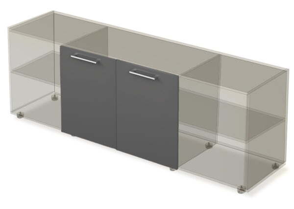 10ФК.007 Комплект фасадов узких (334x16x596)x2 (Graphit matt)