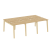 Рабочая станция на деревянных опорах Onix Wood OW.D.RS-6.0.7 2340x1475x750 (Тиквуд Светлый/Дуб Темный)