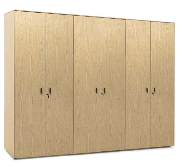 EXE Шкаф для бумаг с гардеробом 101 732 (Дуб Светлый/Черный)