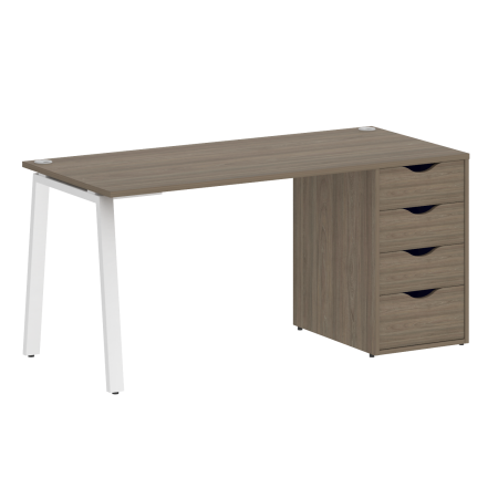 Стол письменный VR.SP-3-158.4.A 1580x720x750 (Вяз благородный/Белый Металл)