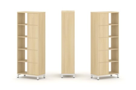 Набор стеллажа 2-х сторонний, 5 ярусов SN.NSD-521 (754х400х1982) (Акация Лорка/Металл Белый)