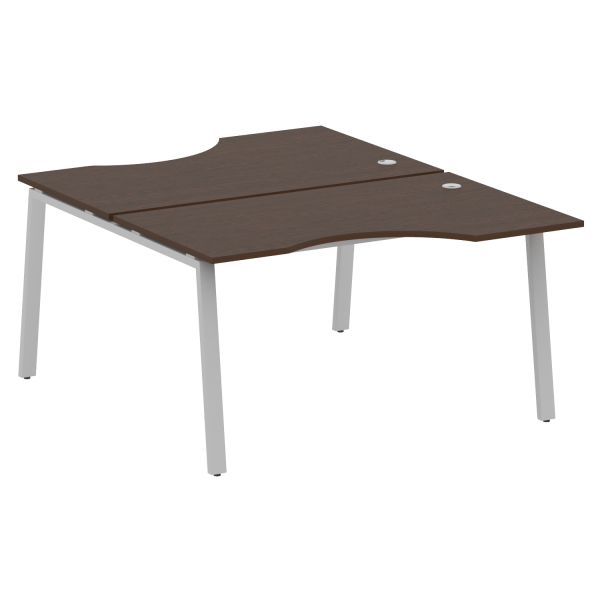 Рабочая станция криволинейная Metal System Style БА.РАС-СА-2.2 1400x1835x750 (Венге Цаво/Серый металл)