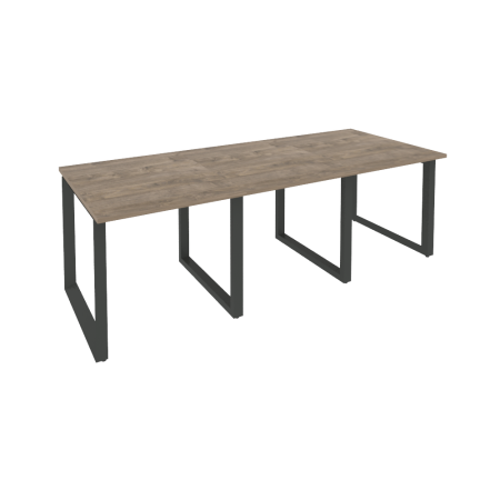 Стол переговорный Onix O.MO-PRG-3.0 2340x980x750 (Тиквуд Темный/Черный металл)