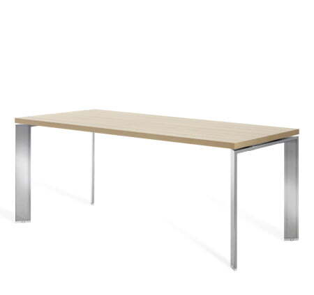 FERMO METAL Стол для руководителя хром L200 (Дуб Светлый/Хром металл)