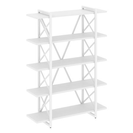 Стеллаж на регулируемых опорах-5 полок VR.L-MST.O-5.8V 1200x400x1650 (Белый Бриллиант/Белый металл)