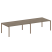 Переговорный стол 2 столешницы Metal System Style БП.ПРГ-2.5 3600x1235x750 (Дуб Наварра/Серый металл)