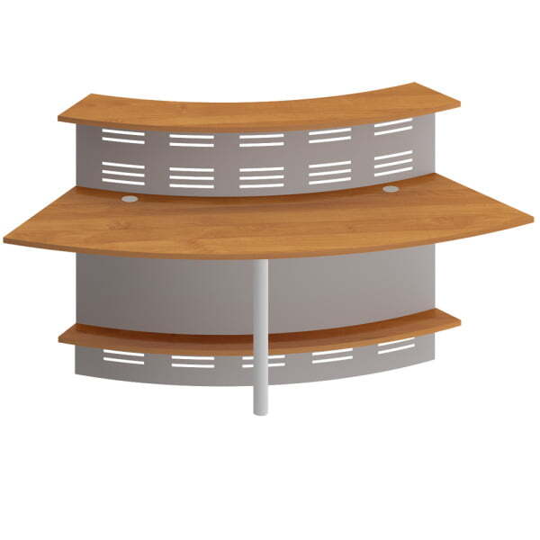 Модуль ресепшен с опорой и экраном угловой Формула ФР 464 +ФР 479 ХР 2127х944х1100 (Ольха европейская)