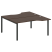 Рабочая станция криволинейная Metal System Style БП.РАС-СА-2.1 1600x1835x750 (Дуб Наварра/Серый металл)