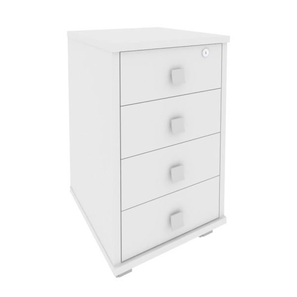 Тумба подкатная 4 ящ. Style Л.ТМ-4 420x450x714 (Белый)