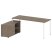 Рабочая станция с опорной тумбой левая Metal System Style БП.РС-СТС-2.5 Л 1900x1520x750 (Дуб Наварра/Серый металл)