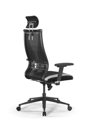 Кресло для руководителя Метта Sit 10 B2-170D - T+UMF(SY271)+Extra /Kb38/Wh09/D03P/H3mL-Pf-2D(M09.B11 (Черный | Белый)