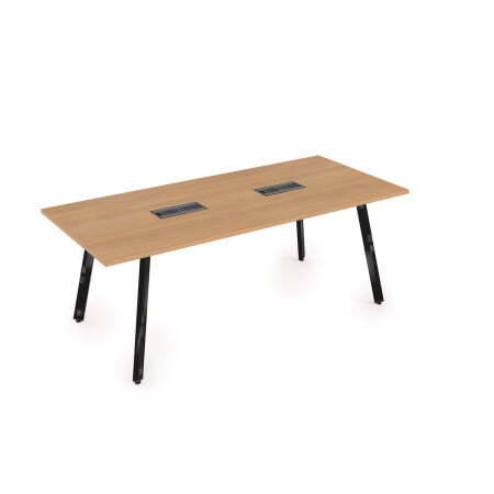 10СП.096 Стол переговорный (2000x900x750) (RomanoЧерный глянец)