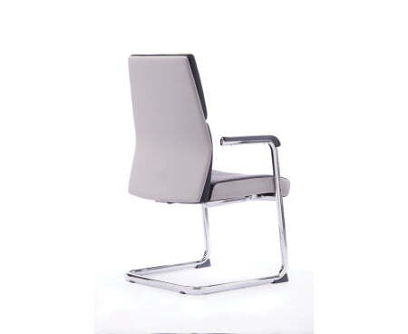 Лондон CF / хром / темно серая+светло серая (вставки) экокожа (Серый)