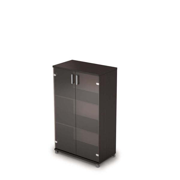 6Ш.017.3 Шкаф для документов средний со стеклом (800x450x1348) (Венге)