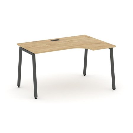 Стол рабочий эргономичный SN-4A.SPA-001(R) (1380х600/980х750) (Тиквуд Светлый/Металл Антрацит)