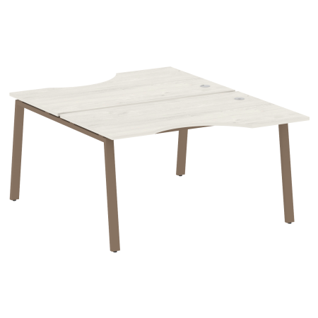 Рабочая станция криволинейная Metal System Style БА.РАС-СА-2.2 1400x1835x750 (Дуб Наварра/Мокко металл)