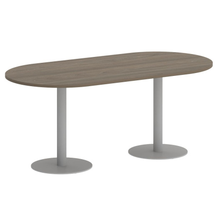 Стол овальный VR.SP-5-180.1 1800x900x750 (Вяз благородный/Серый Металл)