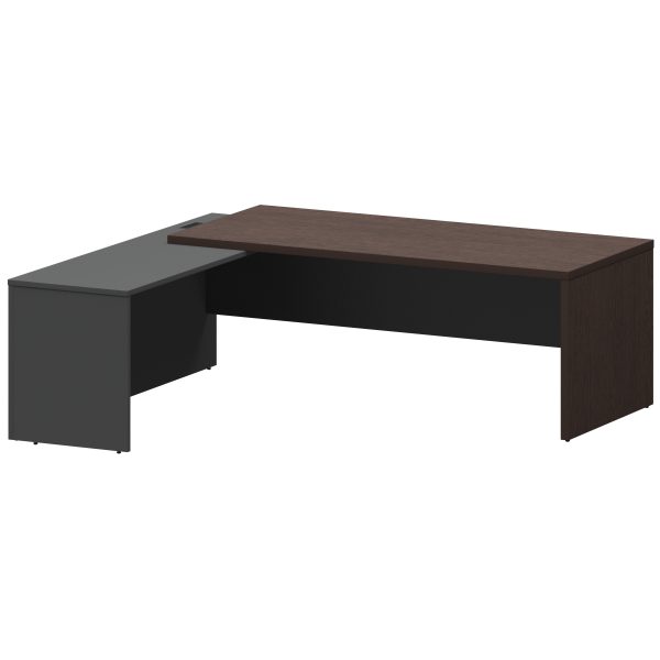 Стол руководителя левый Кортез KZP-22L 2200x2000x750 (Дуб венге/Графит)