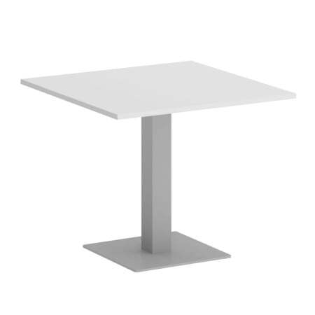 Стол квадратный VR.SP-5-90.2 900x900x750 (Белый/Серый Металл)