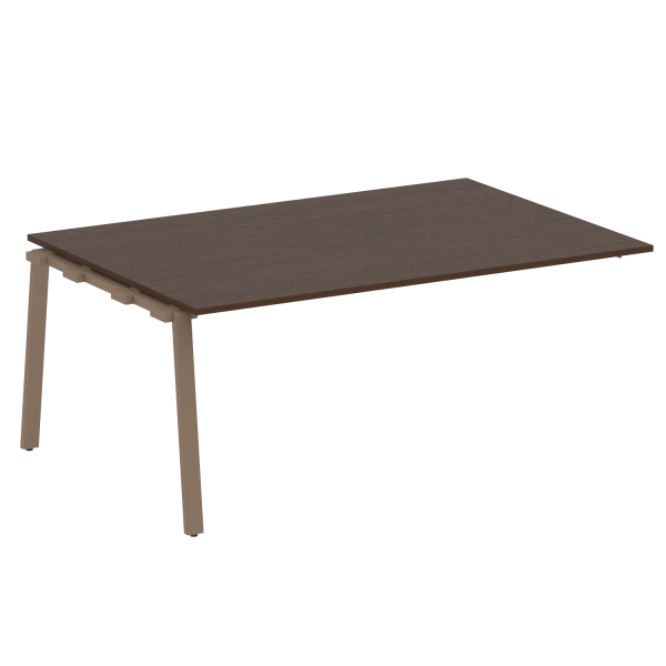 Проходной элемент стола для переговоров на А-образном м/к Metal System Style БА.ППРГ-5 1800x1235x750 (Венге Цаво/Мокко металл)