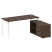 Рабочая станция с тумбой на А-образном м/к Metal System Style БА.РС-СТС-2.4 (R) 1700x1520x750 (Дуб наварра/Серый металл)
