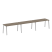 Рабочая станция на 3 рабочих места на А-образном м/к Metal System Style БА.СМ-3.3 4200x720x750 (Дуб наварра/Серый металл)