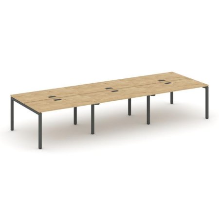 Рабочая станция 2-х сторонняя SN-5P.DRS-072 (3540х1432х750) (Тиквуд Светлый/Металл Антрацит)