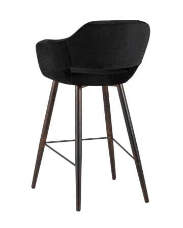 Стул барный Саймон велюр черный (Стул барный Саймон черный)