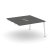 Стол-приставка к опорным элементам SN-4A.DPRS-023 (1380х1632х750) (Тиквуд Светлый/Металл Антрацит)