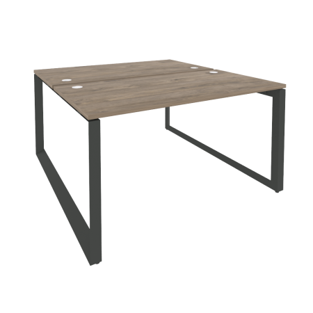 Рабочая станция на О-образном м/к Onix O.MO-D.RS-2.3.7 1380x1475x750 (Тиквуд Темный/Черный металл)