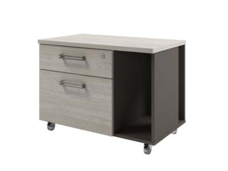 Тумба подкатная с нишей Solution D-292 800x460x575 (Акация Морава/Трюфель)