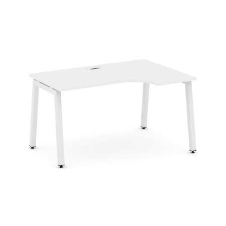 Стол рабочий эргономичный SN-5A.SPA-001(R) (1380х600/980х750) (Белый/Металл Белый)