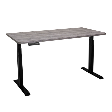 Стол c электроприводом LA-T33-2A3 (1400x700x625-1275) (Серо-бежевый дуб | Черный)